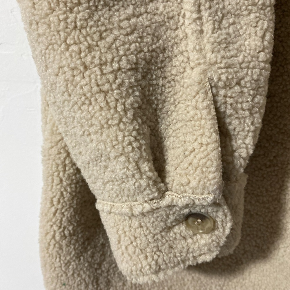 Joie Teddy Sherpa Oversized Button Up Jacket Shacket Cream Size M - Picture 6 of 8